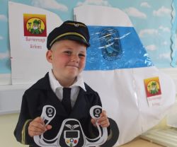 P1's getting ready to fly away for the Summer, with Captain Finn!